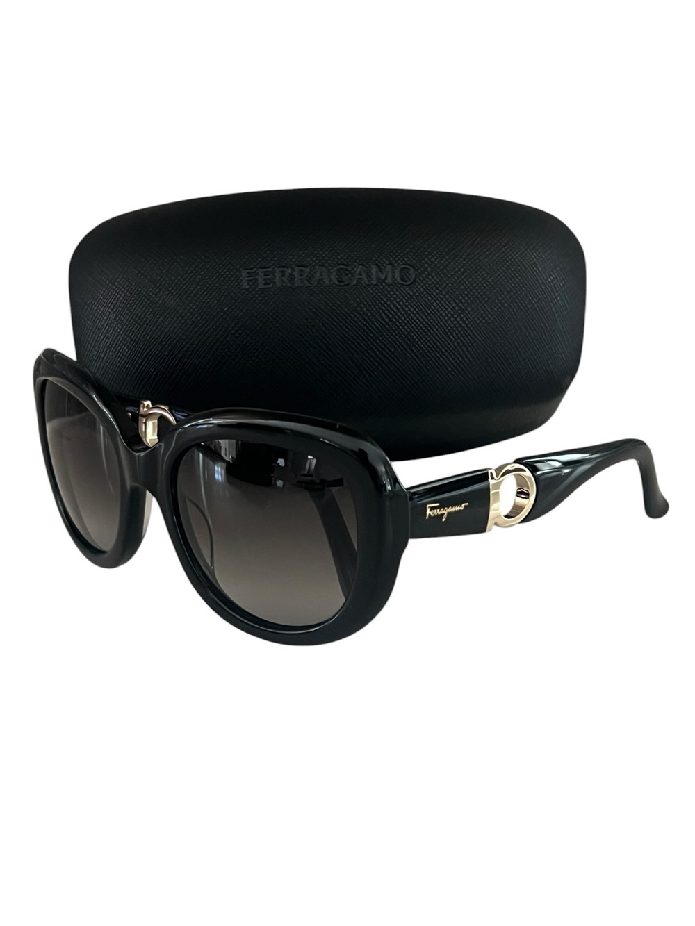 SALVATORE FERRAGAMO SF727S-001-53 Sunglasses Size 53mm 135mm 20mm black NEW